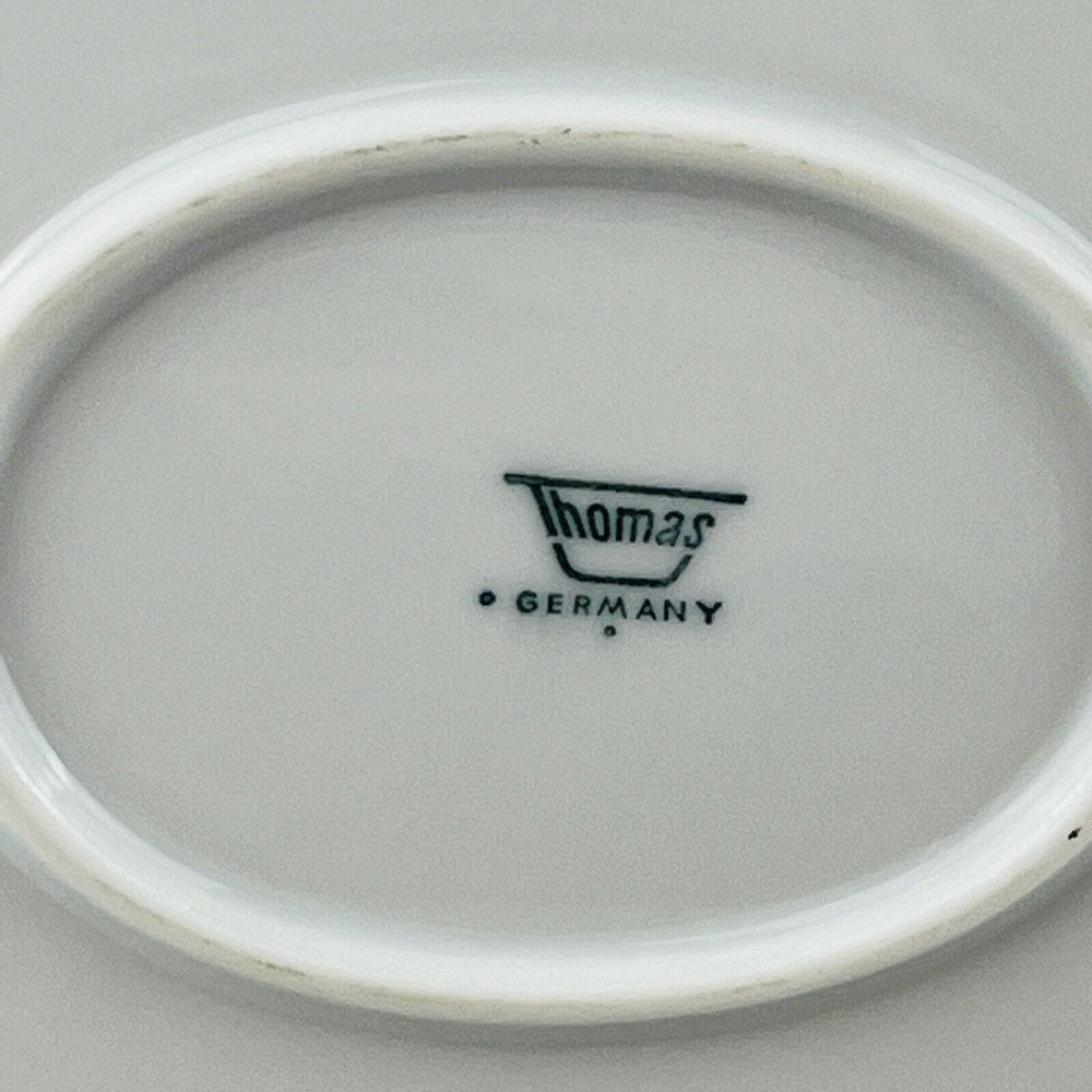 Vintage Thomas Germany‎ 13" Platter Gray Platinum Band & Trim THO194 - Picture 4 of 6